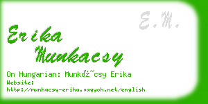 erika munkacsy business card